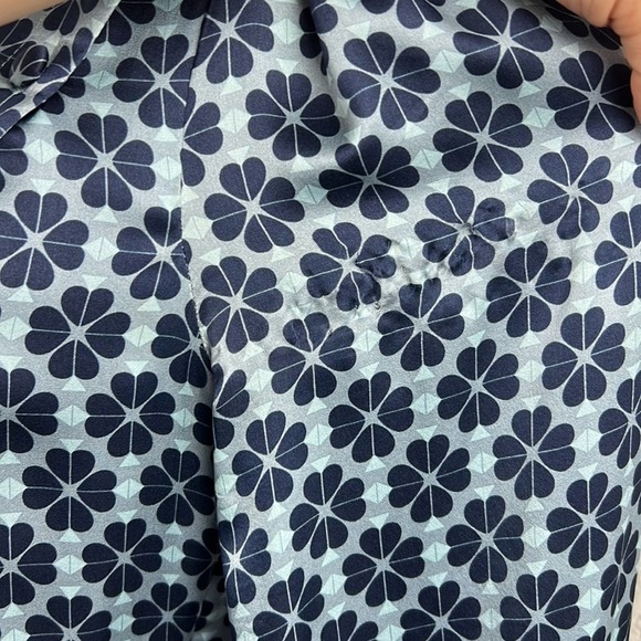 Kate Spade Spade Flower Silk Dress in Storm Cloud Size 6 - Picture 10 of 15